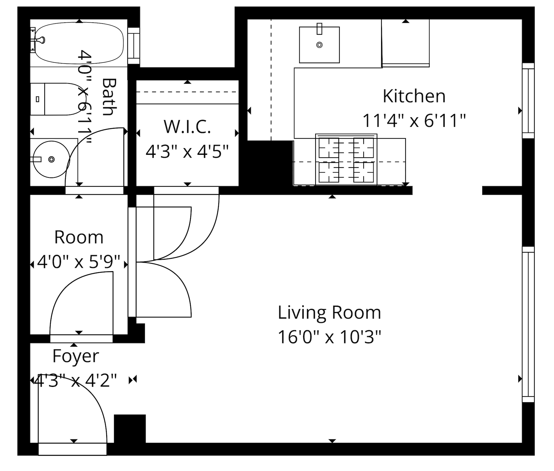 707 Stockton St. #607 floor plan